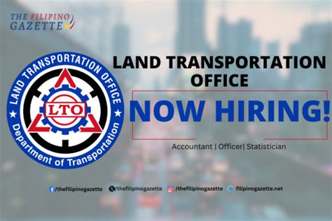 lto hiring requirements|Land Transportation Office Jobs in Philippines .